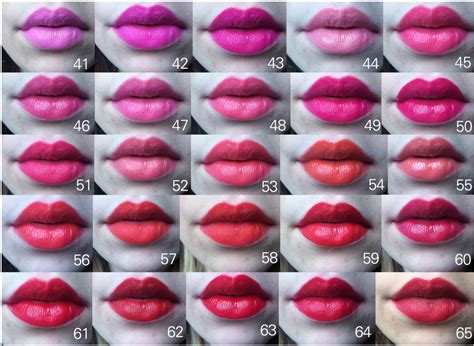 lipstick colors with numbers.